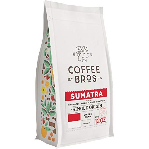 Coffee Bros., Sumatra Kerinci — Whole Bean — Single Origin 100% Arabica — 1 Bag (12oz) —...