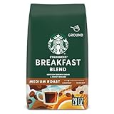 Starbucks Ground Coffee—Medium Roast Coffee—Breakfast Blend—100% Arabica—1 bag (28 oz)