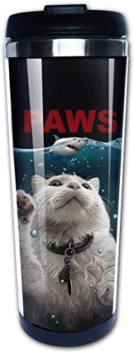 Cat Paws Funny Shark Coffee Cups Stainless Steel Water Bottle Cup Travel Mug Coffee Tumbler for...
