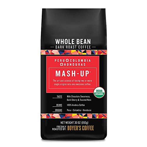 Boyer's Coffee Mash-Up Organic Whole Bean Coffee, Dark Roast (30 Oz.)