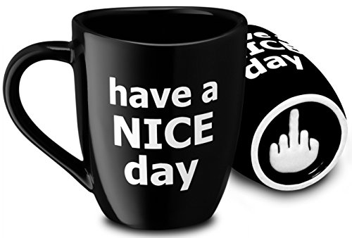 Decodyne Have a Nice Day Funny Coffee Mug, Funny White Elephant Gifts for Adults, Gag Gifts for...
