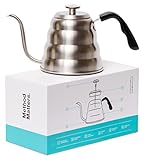 Barista Warrior Gooseneck Kettle for Pour Over Coffee and Tea with Thermometer for Exact...