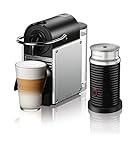 Nespresso Pixie Coffee and Espresso Machine by De'Longhi with Milk Frother, Aluminum, 34 ounces