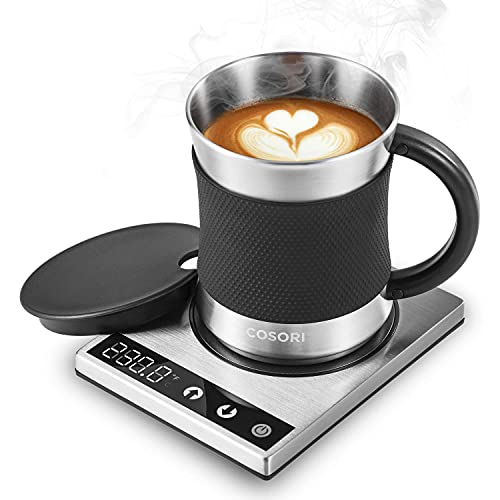 COSORI Coffee Mug Warmer & Mug Set for Desk, Cup Heater, Office & Christmas Gifts, 1°F Precise...
