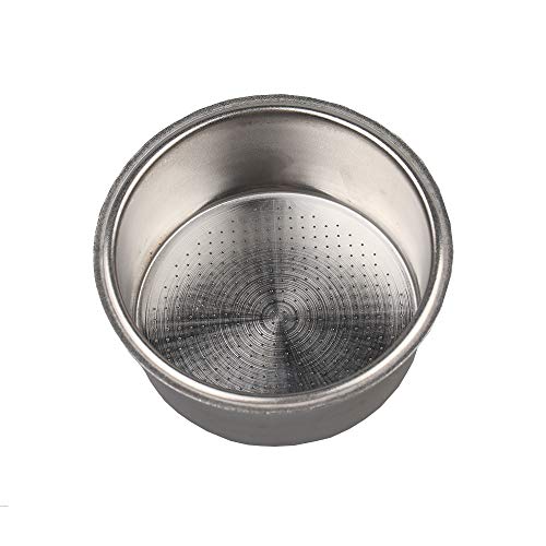 Stainless Steel Coffee Filter, Double Cup Coffee 51mm Single Wall non-pressurized Porous Filter...