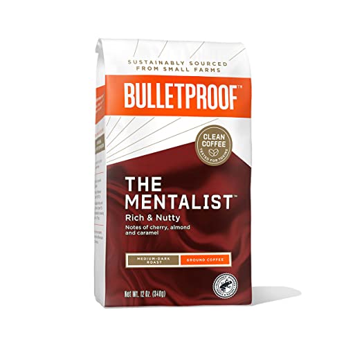 Bulletproof The Mentalist Medium-Dark Roast Ground Coffee, 12 Ounces, 100% Arabica Coffee Sourced...