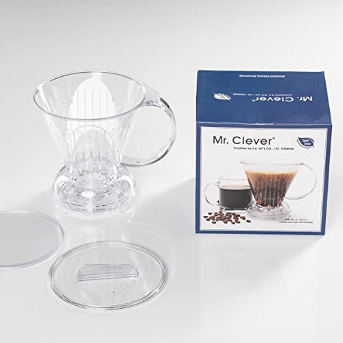 Clever Coffee Dripper With Bonus Filters Included , 18 fluid ounces (Clear)