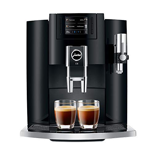 Jura E8 (NAA) 4th Gen Automatic Coffee Machine (Piano Black)