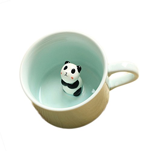 ZaH 3D Mug Animal Inside Cup Cartoon Ceramics Figurine Teacup for Boys Girls Kids Women Men Coffee...