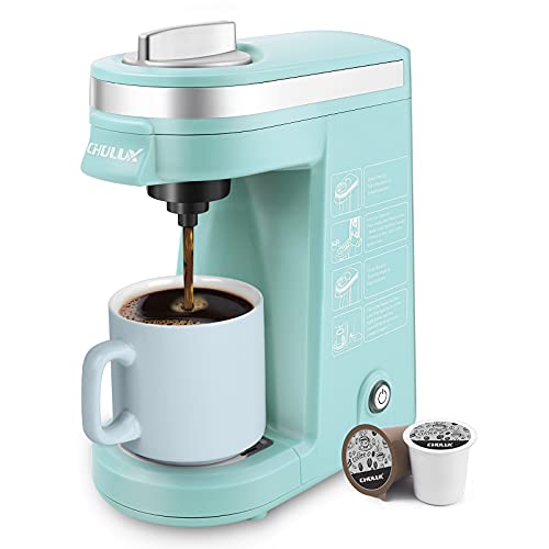 CHULUX Single Serve Coffee Maker, 12 Ounce Single Cup Coffee Machine, One Button Operation with Auto...