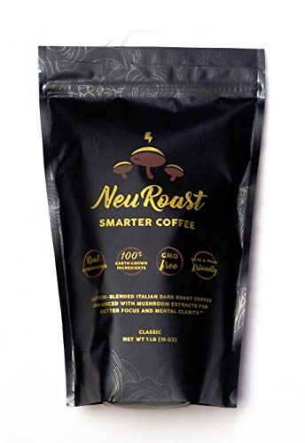 NeuRoast Classic Roast Mushroom Coffee | Best Tasting Mushroom Coffee | Made with Lion's Mane,...