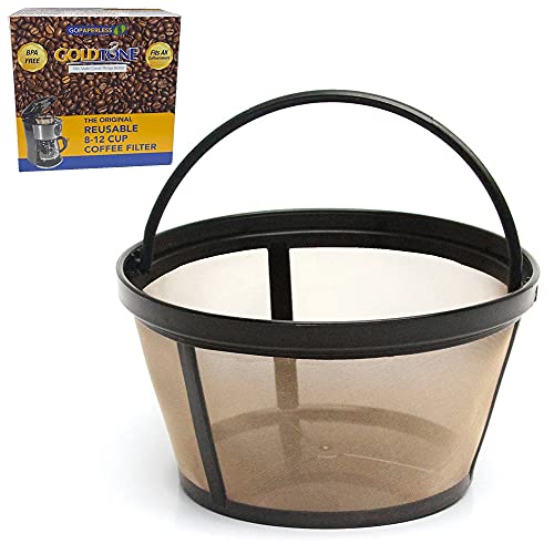 GOLDTONE Reusable 8-12 Cup Basket Coffee Filter fits Mr. Coffee Makers and Brewers, Replaces your...