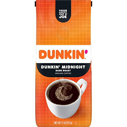 Dunkin’ Midnight Dark Roast Ground Coffee, 11 Ounce