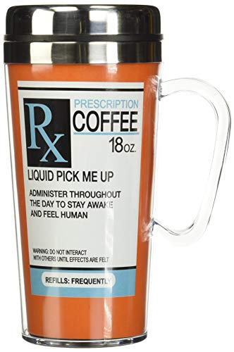 Spoontiques - Acrylic, Insulated Travel Mug - Prescription Coffee Cup - Coffee Lovers Gift - Funny...