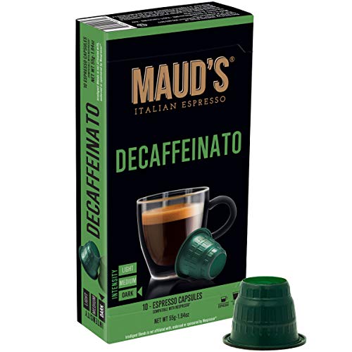 Maud's Decaffeinato Honey Decaf Dark Roast Espresso Capsules 50ct., 100% Hand-Crafted Arabica Decaf...