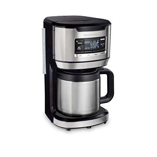 Hamilton Beach 12 Cup Programmable Front-Fill Drip Coffee Maker with Thermal Carafe, Auto Shutoff, 3...