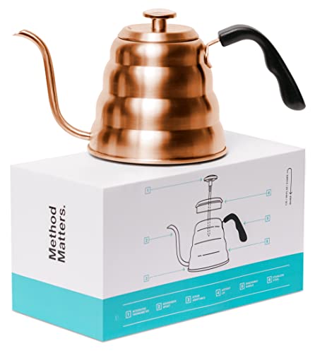 Barista Warrior Gooseneck Kettle for Pour Over Coffee and Tea with Thermometer for Exact...