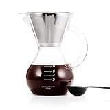 Yama Coffee Drip Pot With Reusable Filter Cone (30oz /w Glass Handle)