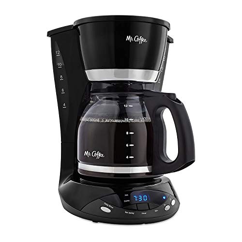 Mr. Coffee DWX23-RB 12-Cup Programmable Coffeemaker, Black