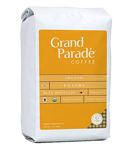 Grand Parade Coffee, 5 Lb Unroasted Green Coffee Beans - Organic Uganda Blue Mountain -100% Prime...