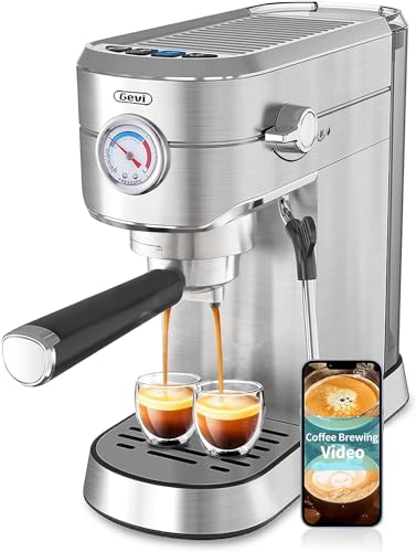 Gevi 20 Bar Compact Professional Espresso Coffee Machine with Milk Frother/Steam Wand for Espresso,...