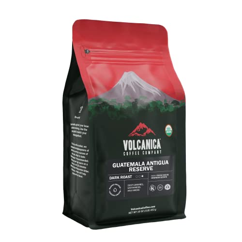 VOLCANICA COFFEE COMPANY Guatemala Antigua Coffee, Reserve, Dark Roast, Whole Bean, Fresh Roasted,...
