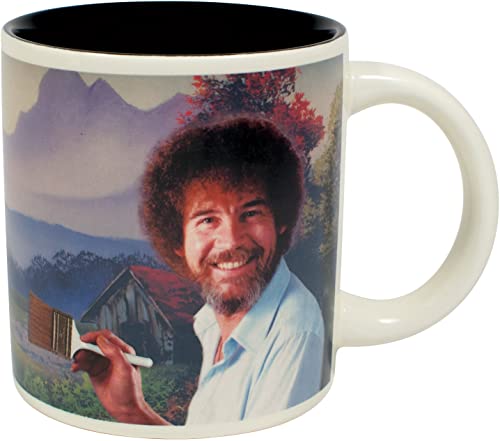 The Unemployed Philosophers Guild Bob Ross Heat Changing Mug - Add Coffee or Tea and a Happy Little...