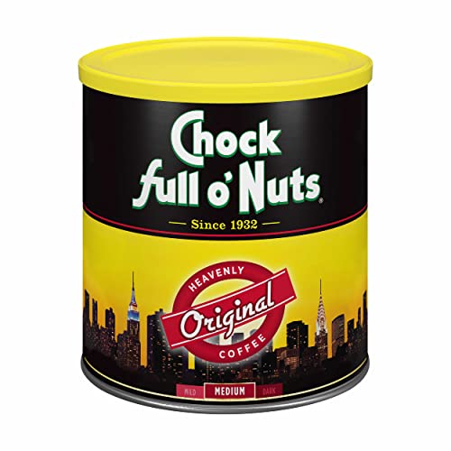 Chock Full o’Nuts Original Roast, Medium Roast Ground Coffee – Gourmet Coffee Beans – Smooth,...