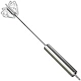 Milk Frother - Froth Wizard Stainless Steel Manual Push Whisk - Perfect Environmentally Friendly...