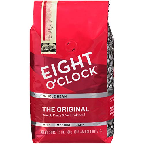 Eight O'Clock Coffee The Original, Medium Roast, Whole Bean Coffee, 24 Ounce (Pack of 1), 100%...