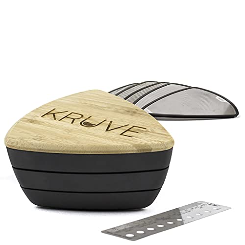 KRUVE Sifter BASE, 5 Grind Sieves, Measure, Calibrate, Refine Coffee Grinds (Black)