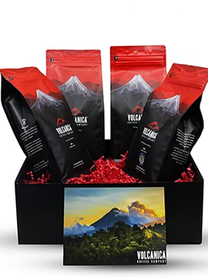 Flavored Coffee Gift Box, Whole Bean, Fresh Roasted, 4 X 16-ounces, Caramel Chocolate, French...