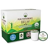 Peak Performance Organic Decaf Coffee Pods - High Altitude USDA Organic Decaf Coffee. High Mental...