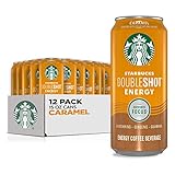 Starbucks Doubleshot Energy Drink Coffee Beverage, Caramel, 15 oz Cans (12 Pack)