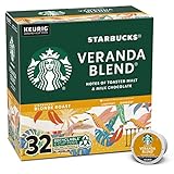 Starbucks K-Cup Coffee Pods—Starbucks Blonde Roast Coffee—Veranda Blend—100% Arabica—1 box...