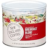 New England Coffee Breakfast Blend Medium-Roast Ground Coffee, 30.5-Ounce Can, Rich Taste & Aroma