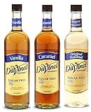 Da Vinci Sugar Free Syrup Variety 3 Pack of Vanilla, Caramel and Original Hazelnut 750mL each (25.4...