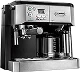 DeLonghi BCO430 Combination Pump Espresso and 10-Cup Drip Coffee Machine with Frothing Wand, Silver...