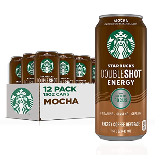 Starbucks Doubleshot Energy, Mocha, 15 Ounce Cans, 12 Pack