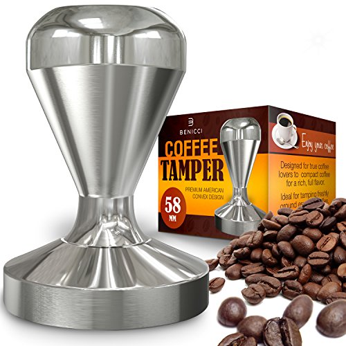 Benicci Espresso Coffee Tamper, Premium Quality Stainless Steel, Solid Heavy, Barista Style,...