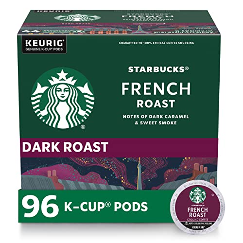 Starbucks K-Cup Coffee Pods—Dark Roast Coffee—French Roast for Keurig Brewers—100% Arabica—4...