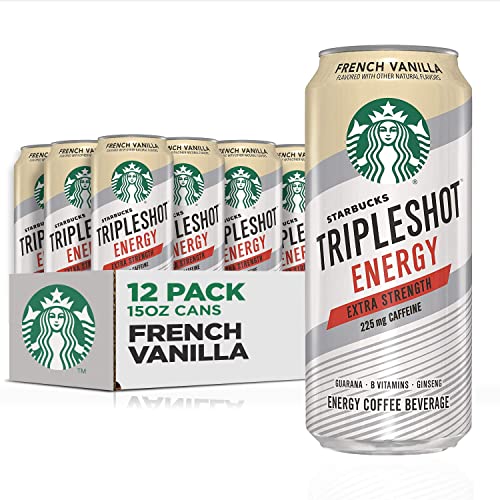 Starbucks Tripleshot Energy Extra Strength Espresso Coffee Beverage, French Vanilla, 225mg Caffeine,...