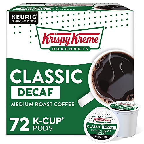 Krispy Kreme Classic Decaf Keurig Single-Serve K-Cup Pods, Light Roast Coffee, 72 Count (6 Packs of...