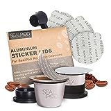 SEAL POD Refillable Coffee Capsules – Stainless Steel Reusable Capsules Compatible with Nespresso...