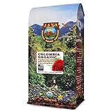 Java Planet Low Acid Coffee, Organic Colombian Single Origin: Whole Bean Medium Dark Roast - Smooth...