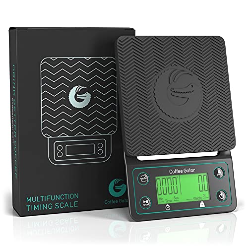Coffee Gator Coffee Scale – Digital, Multifunctional, Weighing Kitchen Scale w/Timer & ﻿Large...