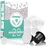 CAPMESSO Reusable Espresso Capsules -Refillable Capsule Coffee Pods Filters Reusable 200 Times...