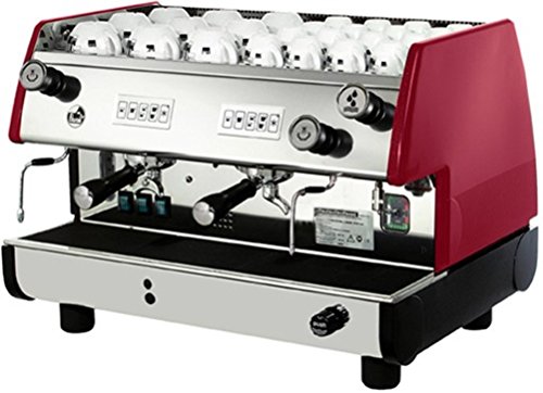 La Pavoni BAR-T 2V-R Commercial 2 Group Volumetric Espresso Machine, Red, 14L Boiler Water Capacity,...