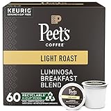 Peet's Coffee, Light Roast K-Cup Pods for Keurig Brewers - Luminosa Breakfast Blend, 10 Count (Pack...