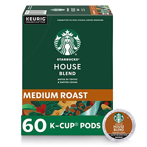 Starbucks K-Cup Coffee Pods—Medium Roast Coffee—House Blend for Keurig Brewers—100%...